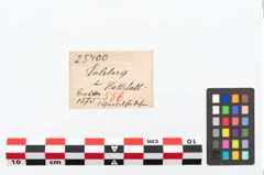 Etikett zu Bronzegürtelhaken (NHMW-PRAE-025400)